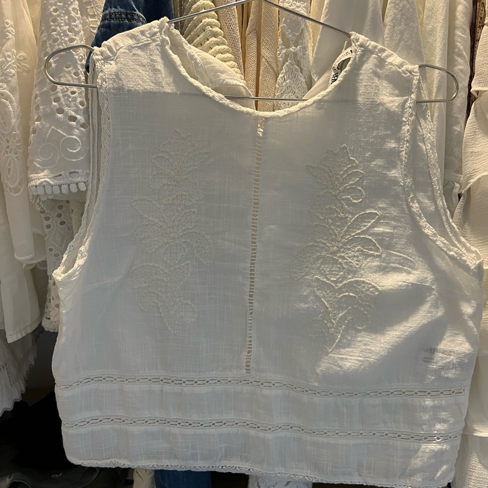 ZARA embroidered Top